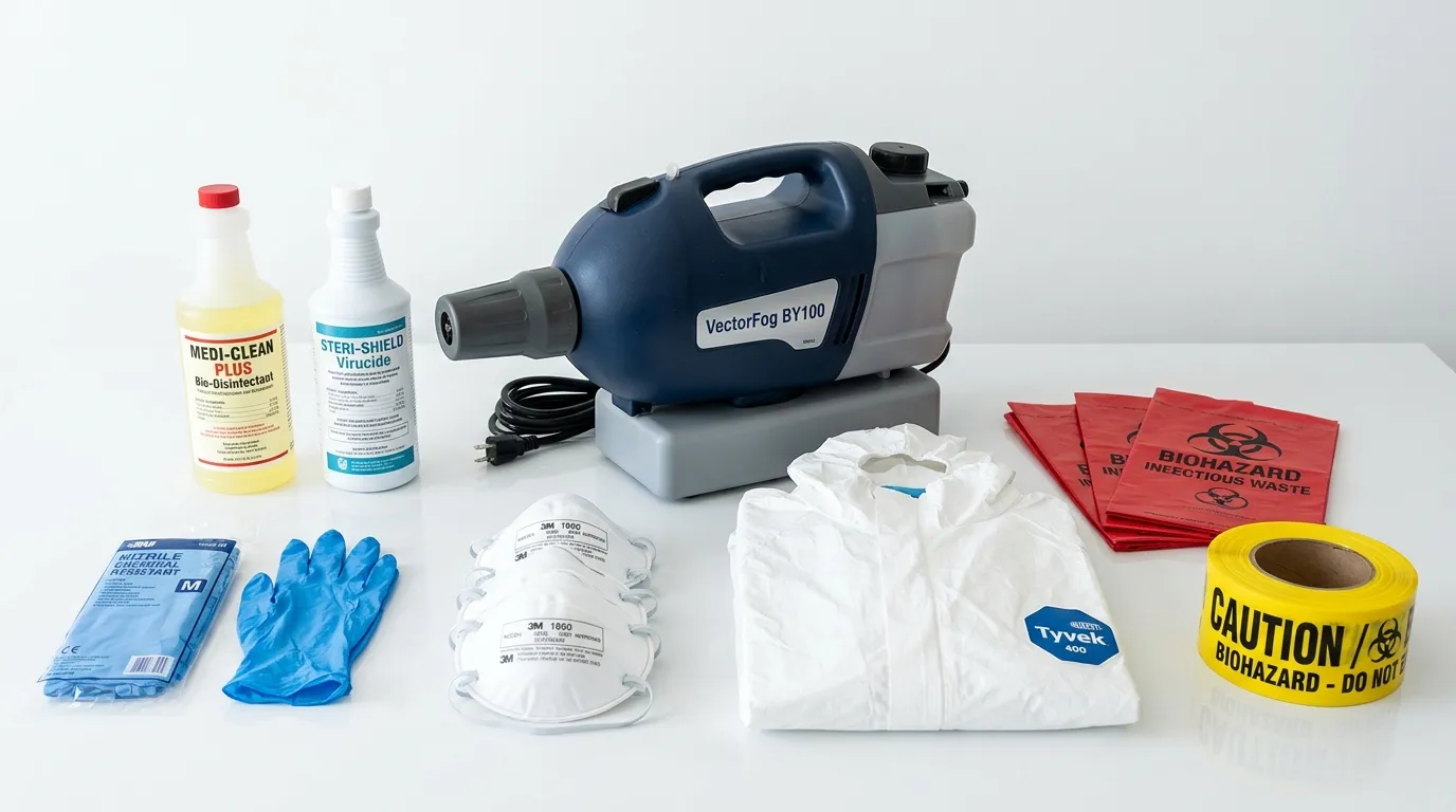 Professional biohazard remediation crew working in West Pensacola